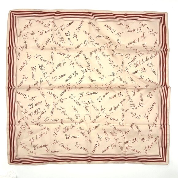 Vintage "I Love You,” Scarf in Multiple Languages, by Tura ITALY - Picture 2 of 7